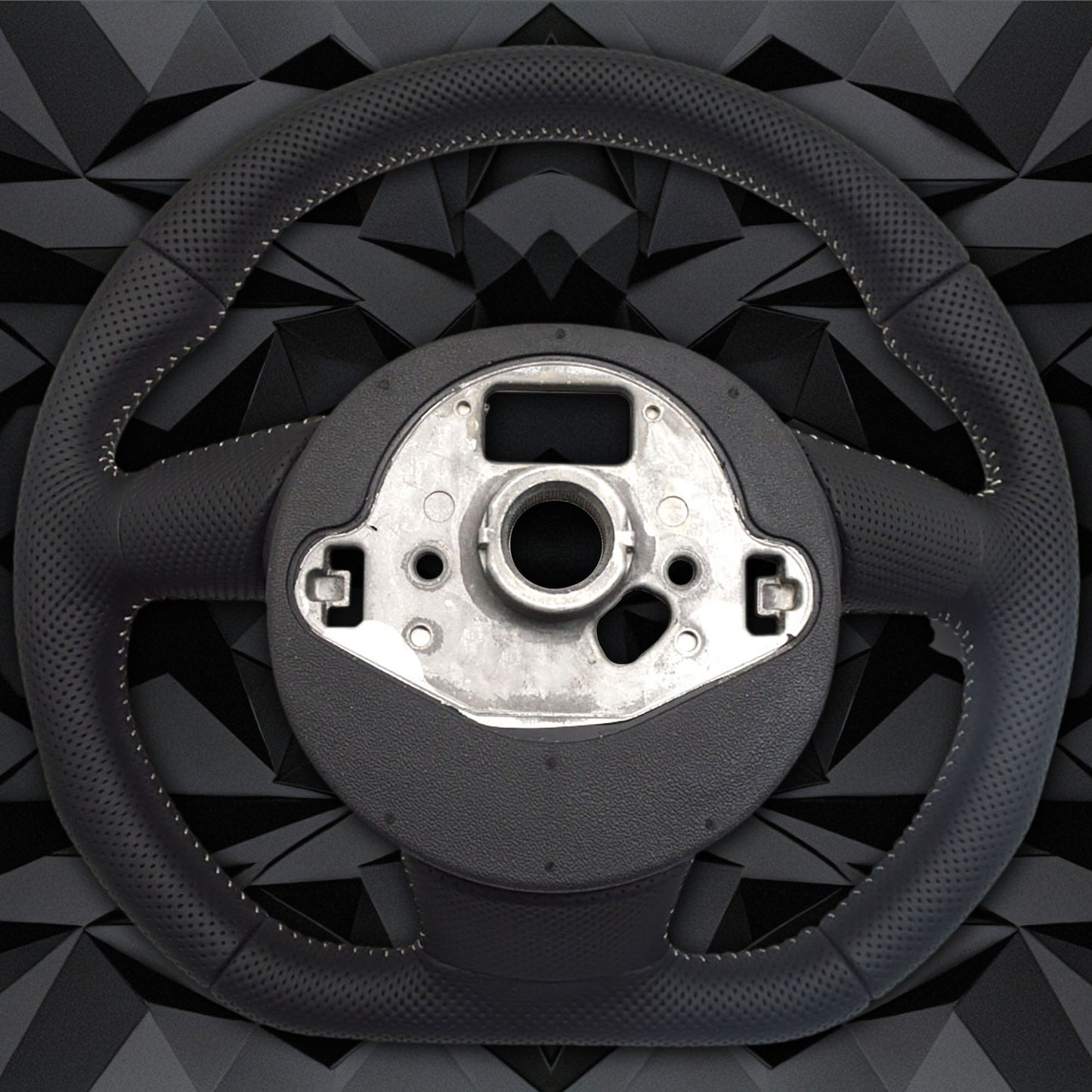 Fully perforated leather steering wheel，for Audi A4 B8 A3 8V