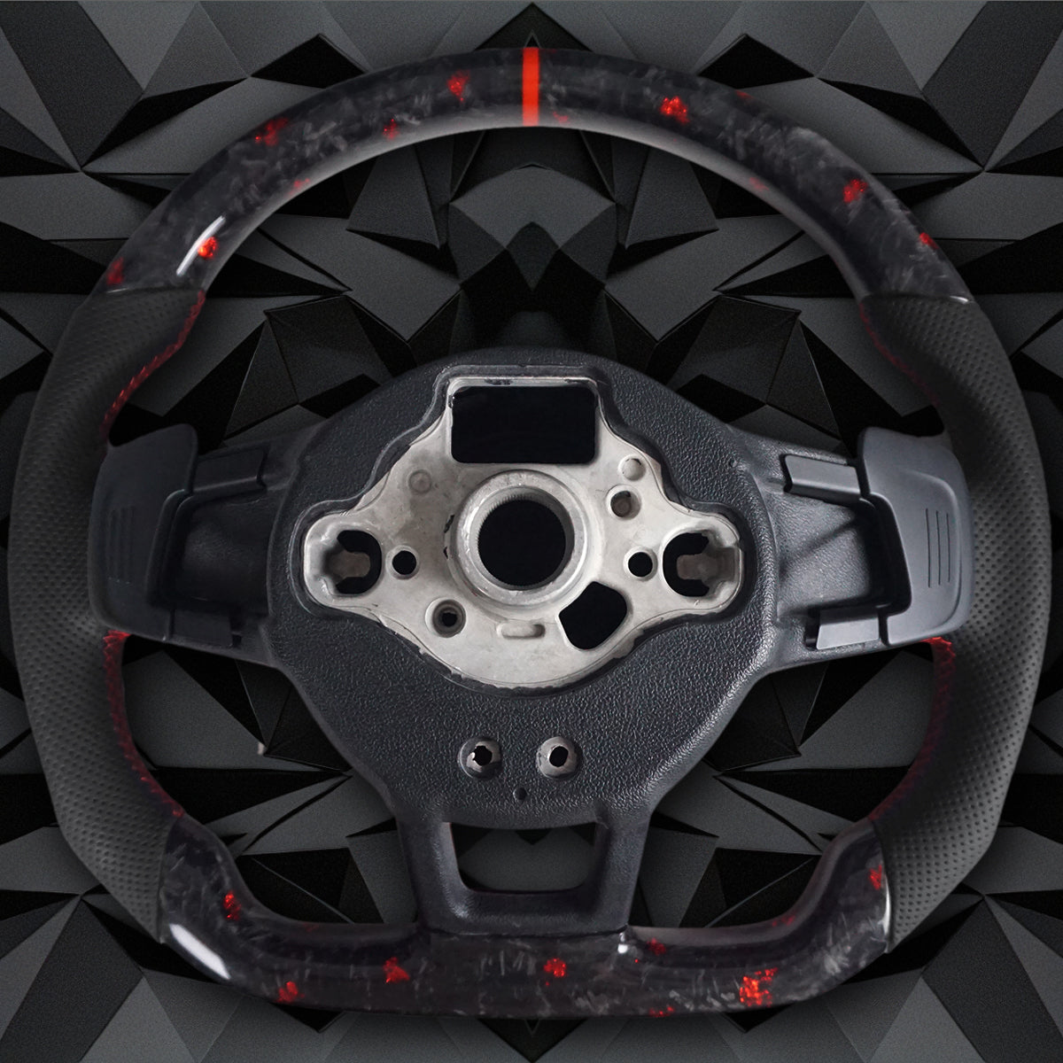 Forged Carbon Fiber Steering Wheel leather Alcantara For VW Golf 7 7.5 GTI GTD GTE R 2013-2020 Polo GTI Tiguan Passat DSG