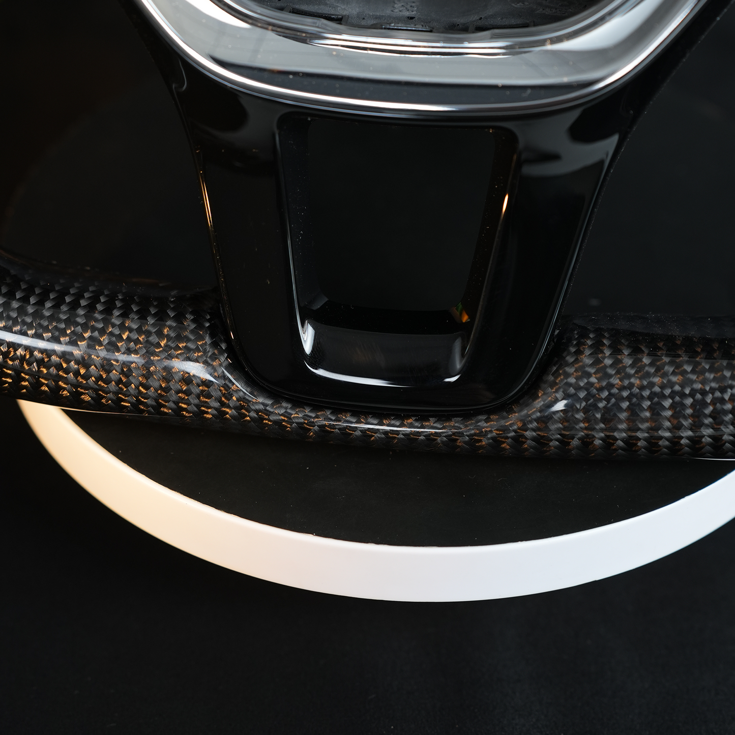 For VW CC G-olf 6 7R Mai Sagitar Passat Tiguan Beetle GTI Modified Carbon Fiber Steering Wheel MK6 MK7 LED RPM
