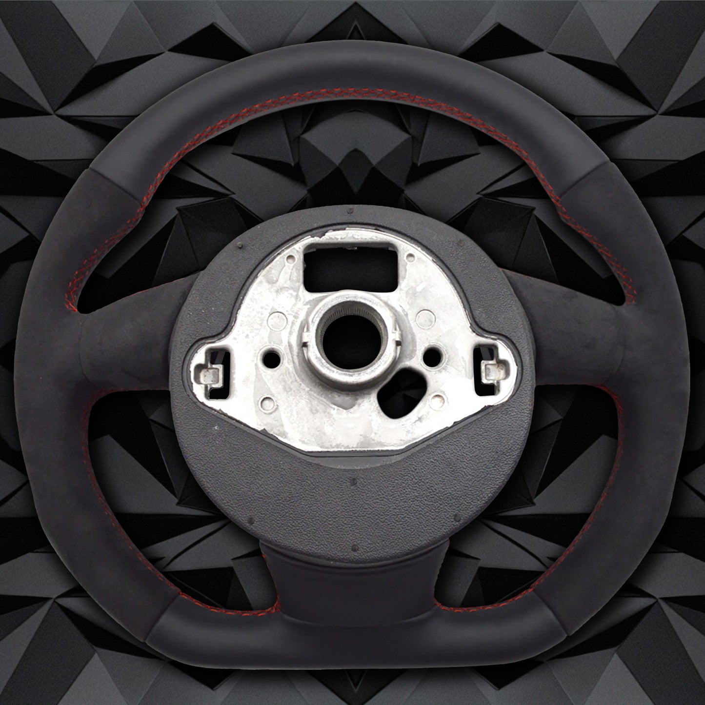 Half suede leather red line steering wheel,for Audi A4 B8 A3 8V
