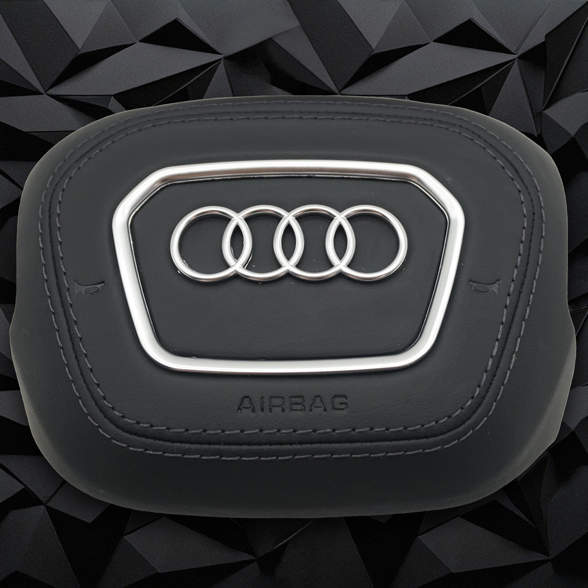 Half perforated leather red line multifunctional flat bottomed sports steering wheel assembly, suitable for Audi Q5 FY Q7