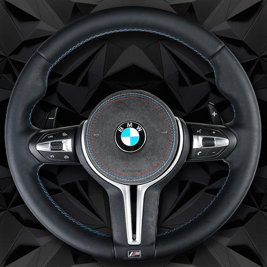 Fur leather steering wheel assembly, For BMW F30 F32 F10 F20 F82 E46 E60 E90 M2 M3 M4 M5 M6 X3 X4
