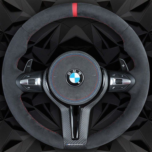 Fully furry leather steering wheel assembly, For BMW F30 F32 F10 F20 F82 E46 E60 E90 M2 M3 M4 M5 M6 X3 X4