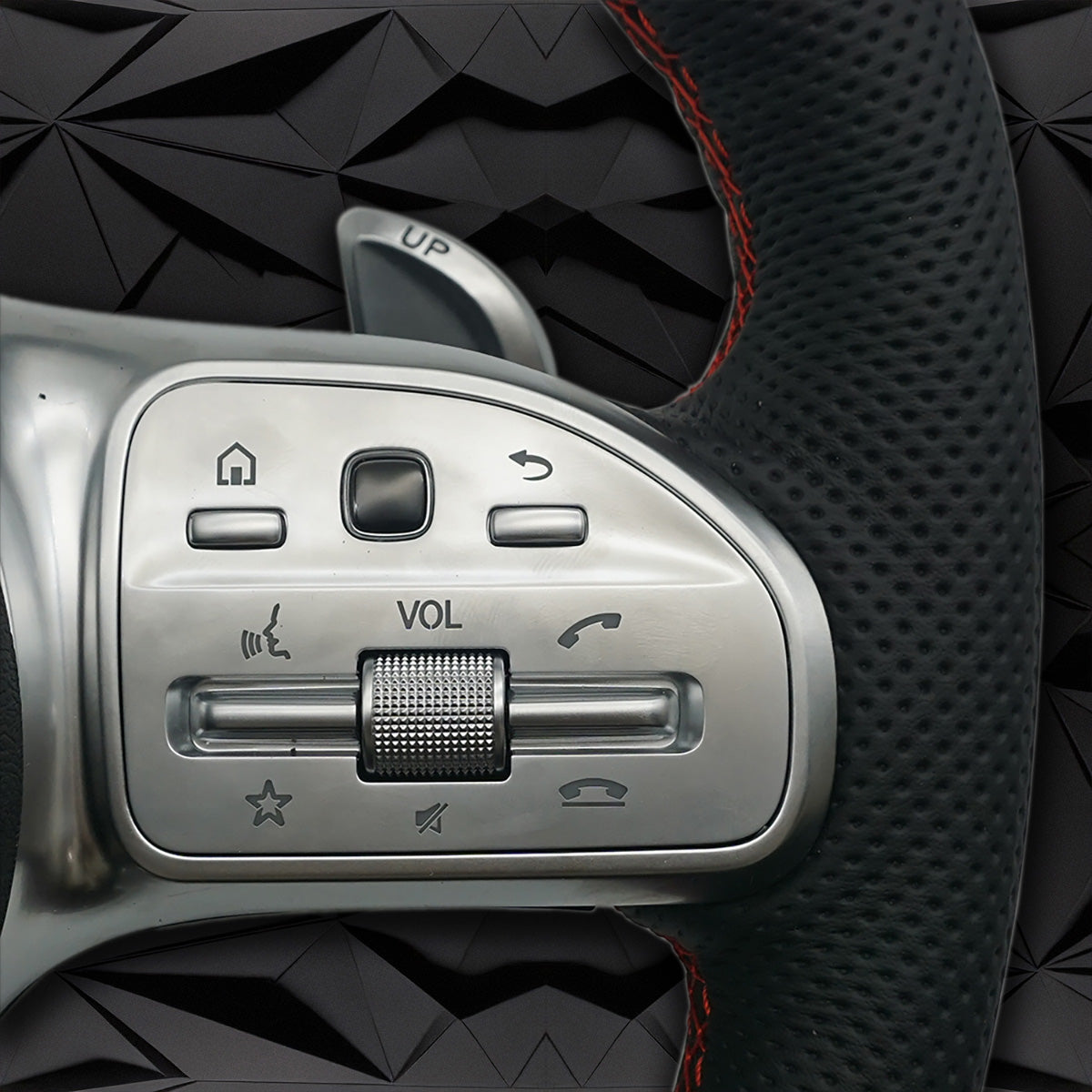 Leather perforated AMG sport steering wheel, suitable for Mercedes Benz A200 C260 C200