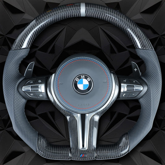 Carbon Fiber Leather Steering Wheel Assembly,For BMW F30 F32 F10 F20 F82 E46 E60 E90 M2 M3 M4 M5 M6 X3 X4