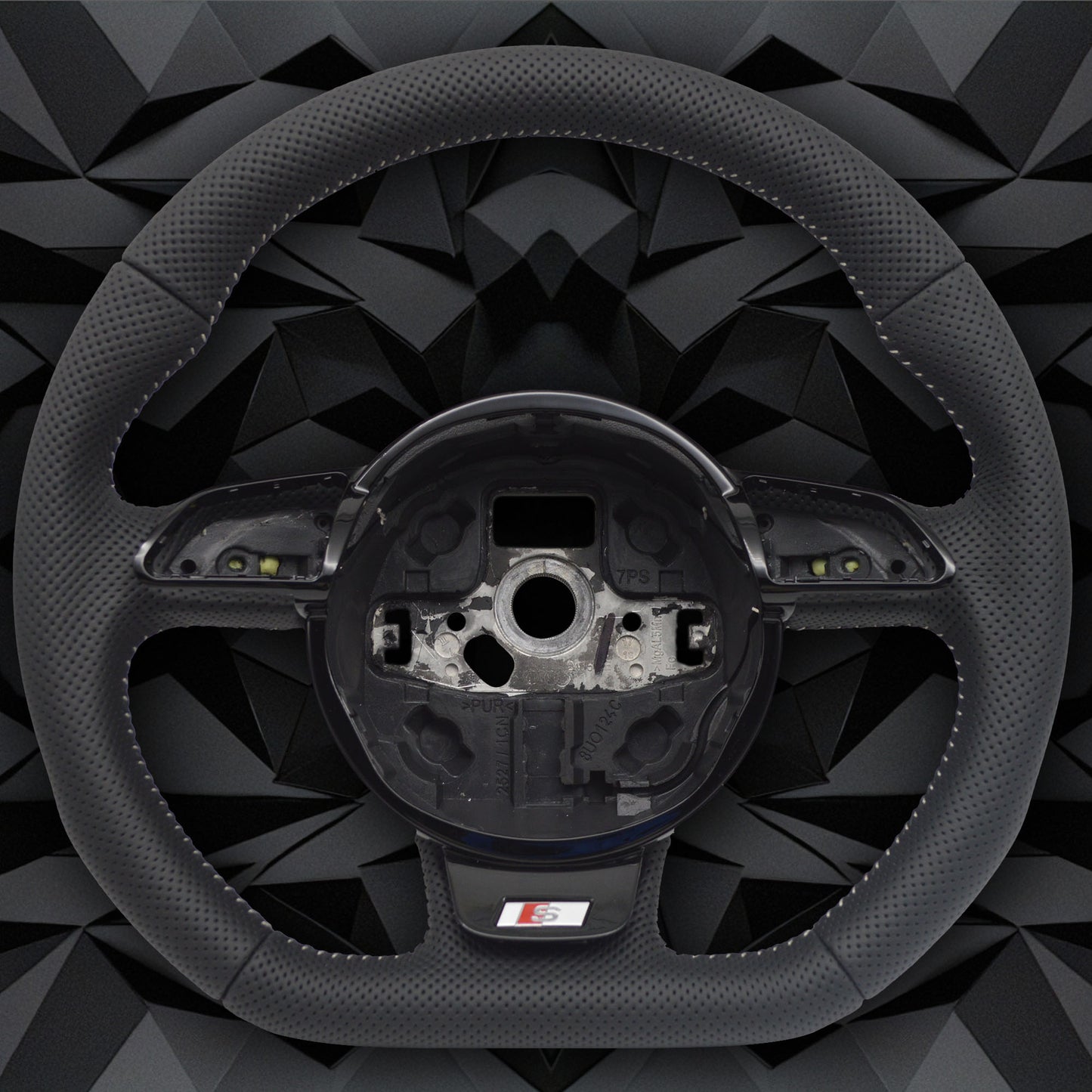 Fully perforated leather steering wheel，for Audi A4 B8 A3 8V