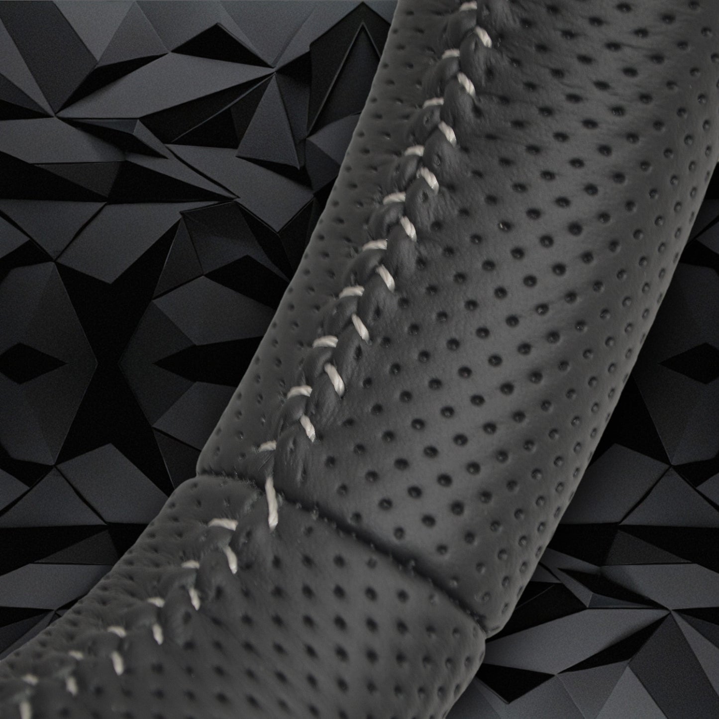 Fully perforated leather steering wheel，for Audi A4 B8 A3 8V