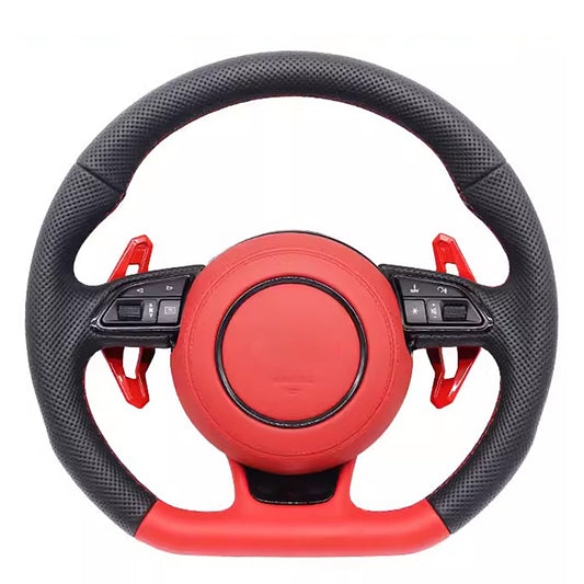 Leather multifunctional flat bottomed sports steering wheel, suitable for Audi A3 A4 A5 A6 Q3 Q5