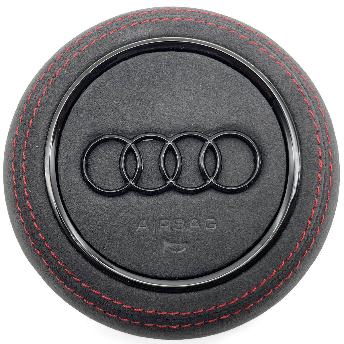 Flip fur red line multifunctional flat bottomed sports steering wheel, suitable for Ao A3 A4 A5 B9