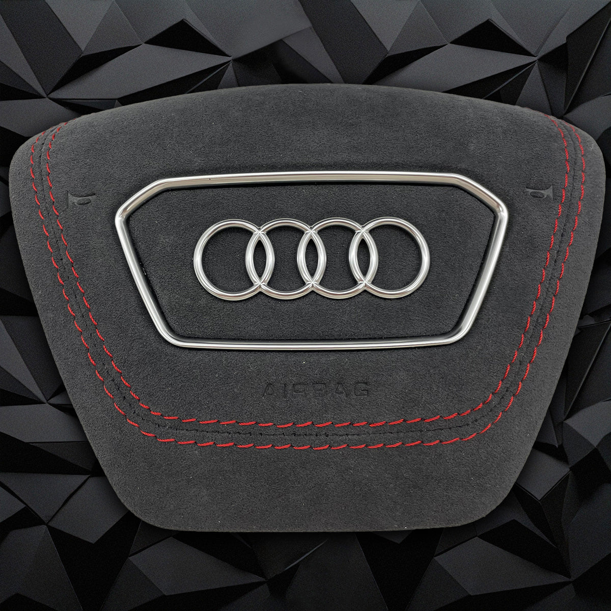Half suede leather white line multifunctional steering wheel assembly, suitable for Audi A6C8